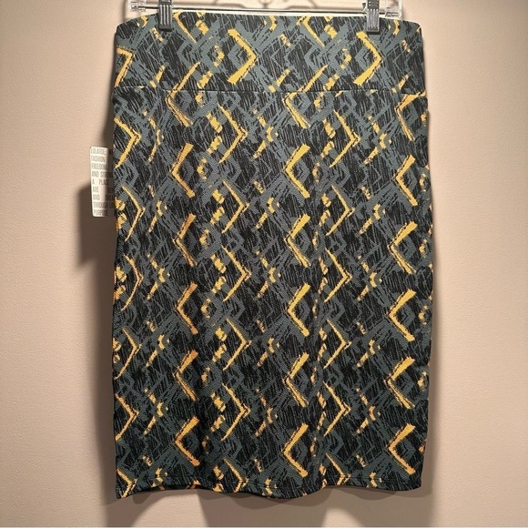 LulaRoe Cassie Pencil Skirt Stretchy High Wide Waist Band Large 14-16 Teal Blue - Picture 6 of 15